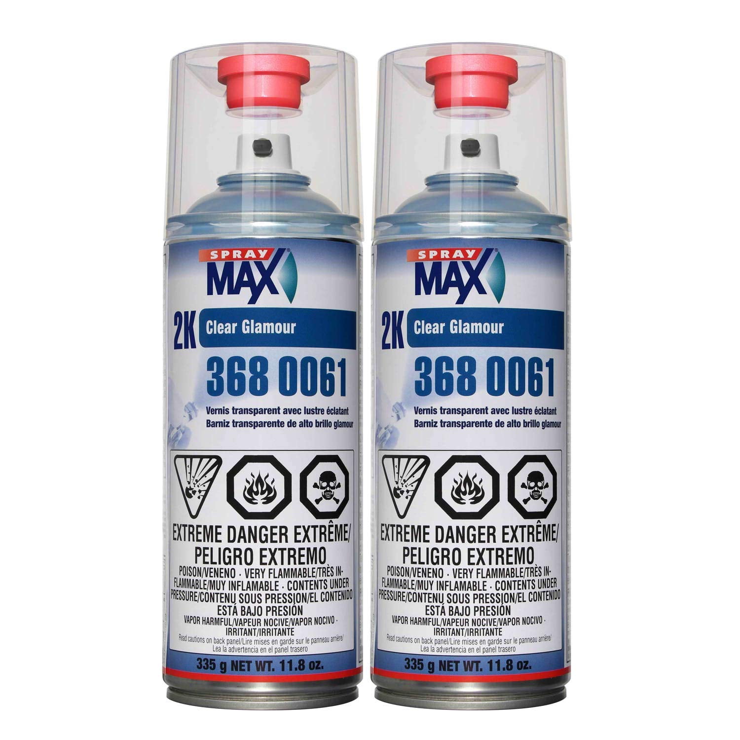 Spray Max - Barniz Transparente De Alto Brillo Max Usc 2k En Aerosol (paquete De 2)