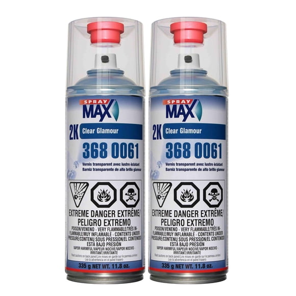 Barniz transparente de alto brillo Max USC 2K en aerosol (paquete de 2)