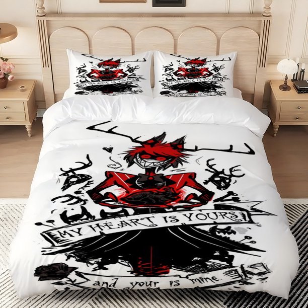 Hell Hotel Inn Character Themed Digital Print Set Polyester Anti-Pilling