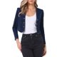 thumbnail image 1 of INSPIRE CHIC Chaqueta Vaquera Recortada para Mujer Abierta sin Cuello Bolero Casual XS Azul Oscuro, 1 of 6