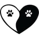 thumbnail image 1 of Sticker Paw Print And Heart Yin Yang Patita Auto Camioneta, 1 of 3