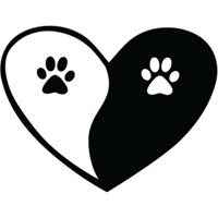 Rienda Libre - Sticker Paw Print And Heart Yin Yang Patita Auto Camioneta
