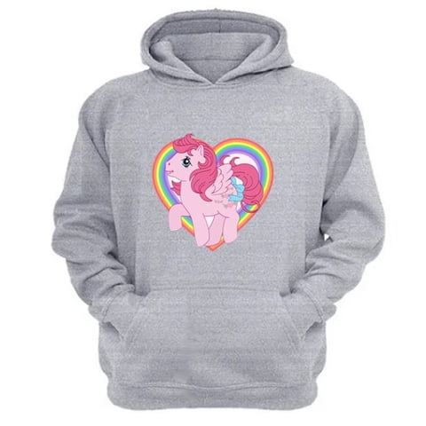 Genérico - Polerón Canguro Mi Pequeño Pony Gris Claro Talla S Unisex
