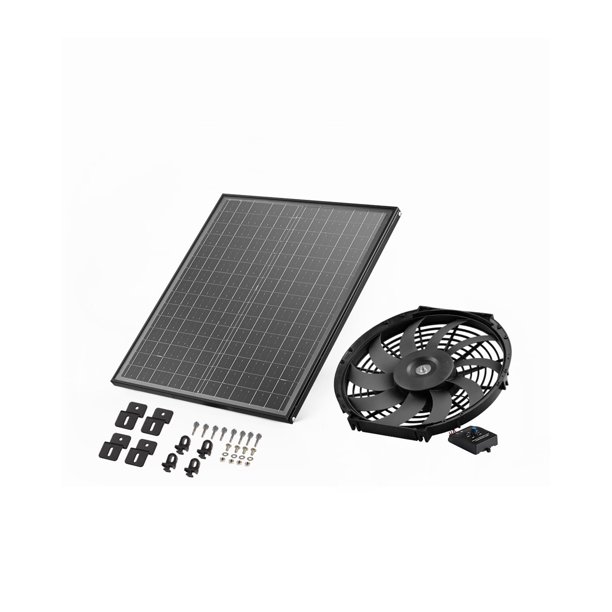 Ventilador de montaje a dos aguas VEVOR Solar Power Attic, 30 cm, 1300 m³/h, negro