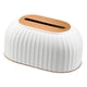 thumbnail image 1 of Titular De La Caja De Almacenamiento De Pañuelos Organizador Dispensador De Lujo Ligero Para La Oficina Del Coche Blanco, 1 of 3