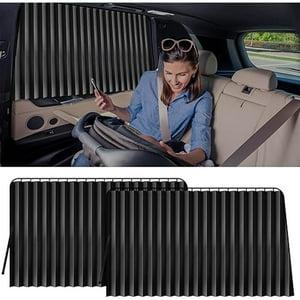 Veat00L - Parasol Magnético Para Las Ventanillas Del Coche, Protección Uv, 10 Potentes Imanes, Privacidad Durante La Lactancia, La Siesta, El Camping, Juego De 2 Piezas Para La Ventanilla Trasera