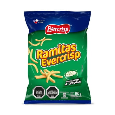 Snack Ramitas Evercrisp Sabor A Crema Y Cebolla