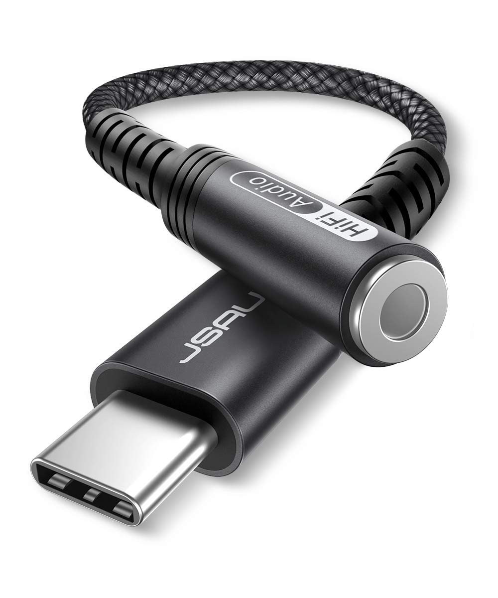 Adaptador Usb C A Conector Hembra Para Auriculares De 3,5 Mm Jsaux - Negro