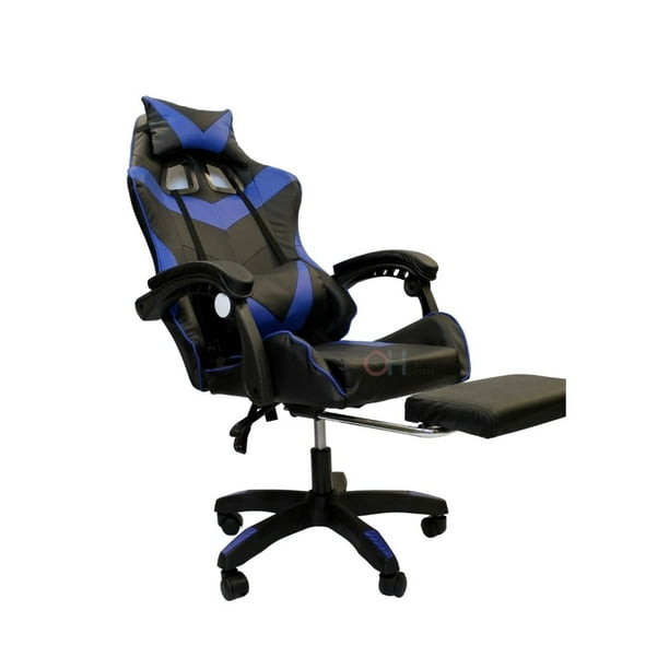 Silla Gamer con Reposa Pies y Masajeador Lumbar USB