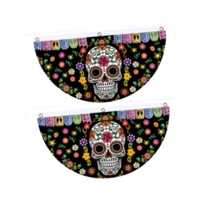 Bothyi - 2 Banderines Mexicanos Del Día De Los Muertos Con Forma De Calavera Para Halloween, Para Fiesta