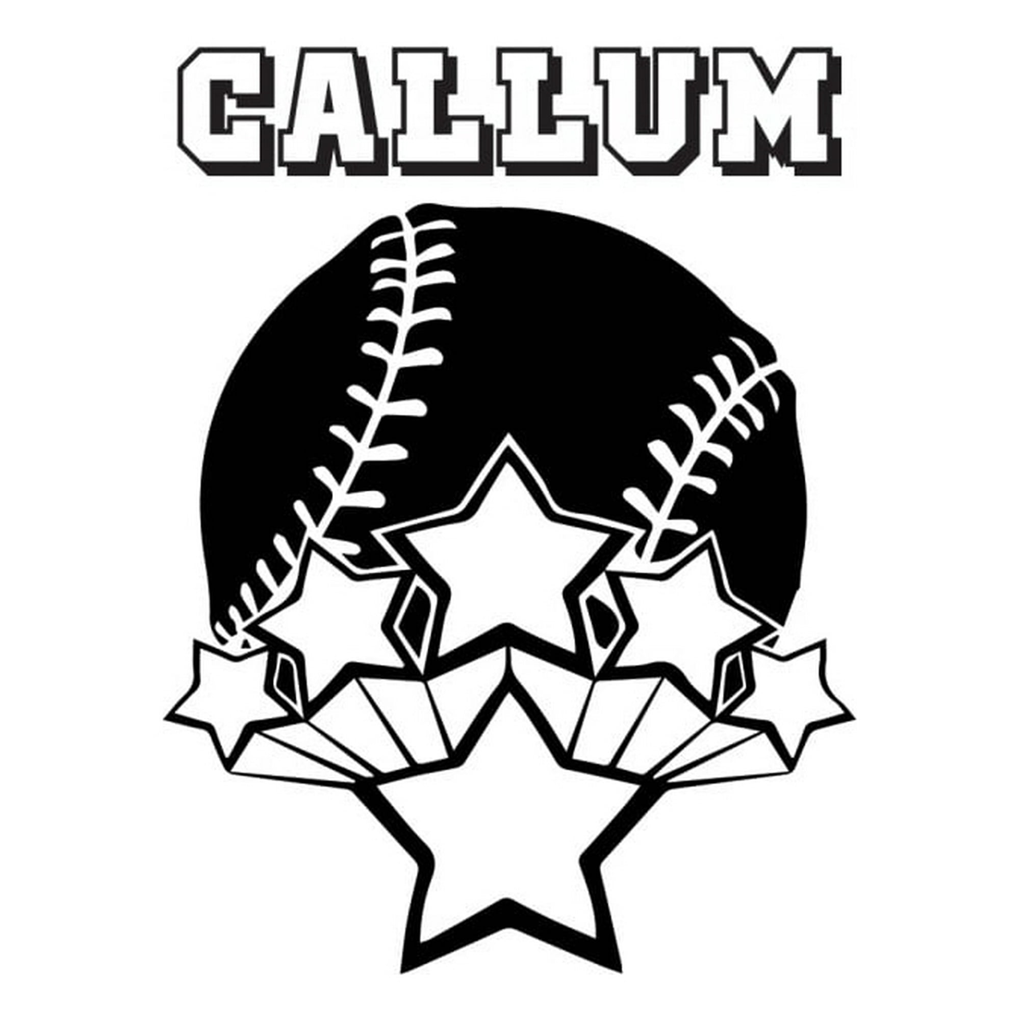 Rienda Libre Graphics - Decomural Personalised Name Baseball Ws-43127