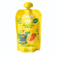 Colado Orgánico Pera Plátano Mango Gluten Free 90 Gr Smiley Kids