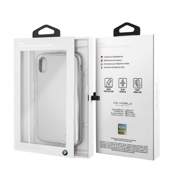 Carcasa Bmw P iphone X xs Silver Bmhcpxsasi