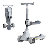 Scooter 3 Ruedas 2 En 1 Últra Resistente Lubabycas Gris
