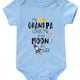 thumbnail image 1 of Baby Girls Cute Casual Simple Romper, Short Sleeve Funny Romper With "Grandpa Loves Me" Print, 1 of 5