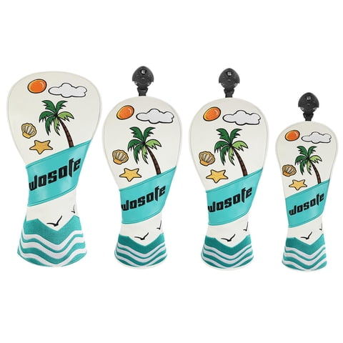 Ioensy - 4 Fundas Universales Para Cabezas De Palos De Golf, Regalo Para Golfistas, Protectores Portátiles Y Elegantes.