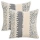 thumbnail image 1 of REGALWOVEN Paquete de 2 Fundas de Almohada Decorativas de Peluche Boho Suaves y Acogedoras para Sofá Dormitorio Coche Gris 18" x 18", 1 of 7