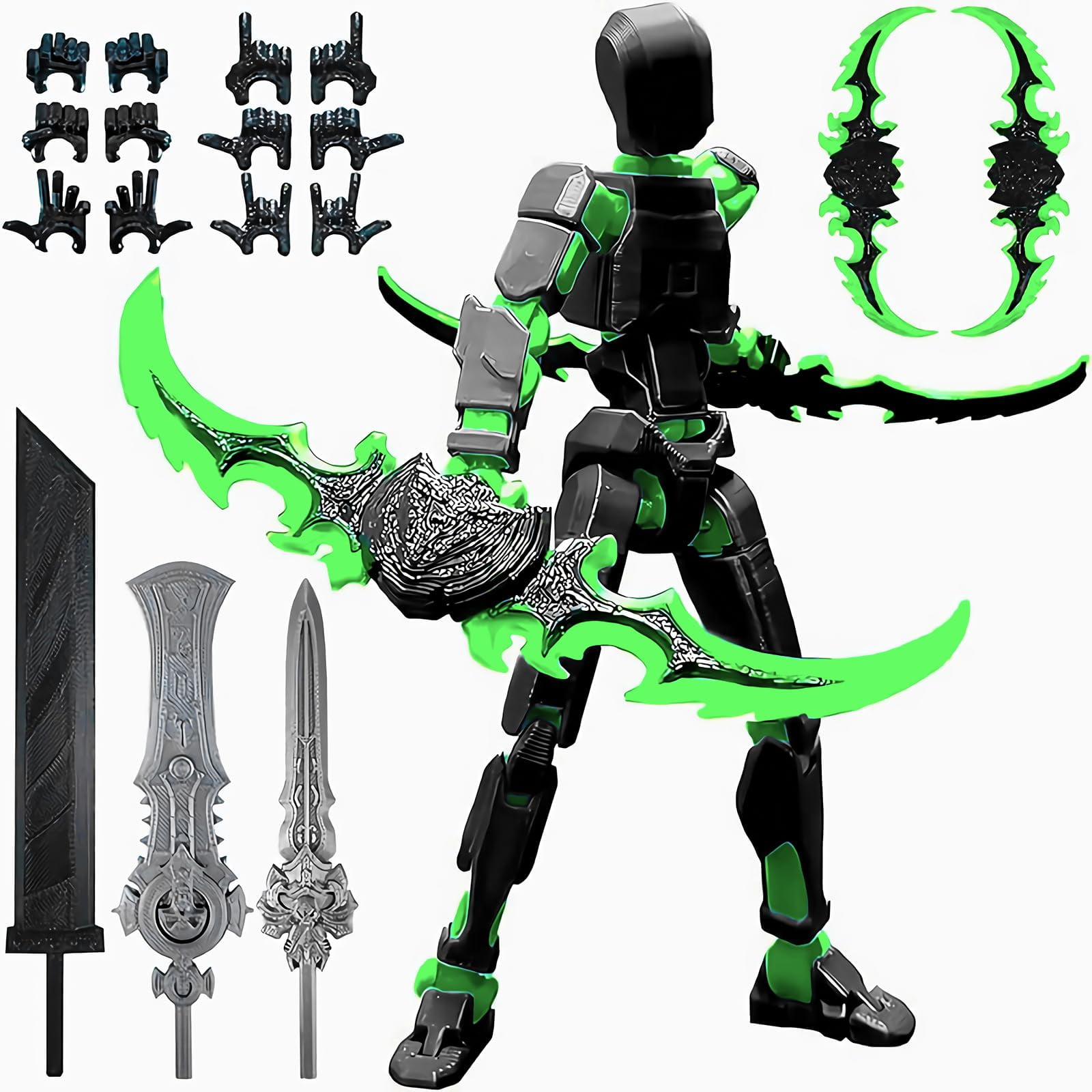 Figura De Acción Jirown T13 Impresa En 3d Dummy 13 Robot Articulado