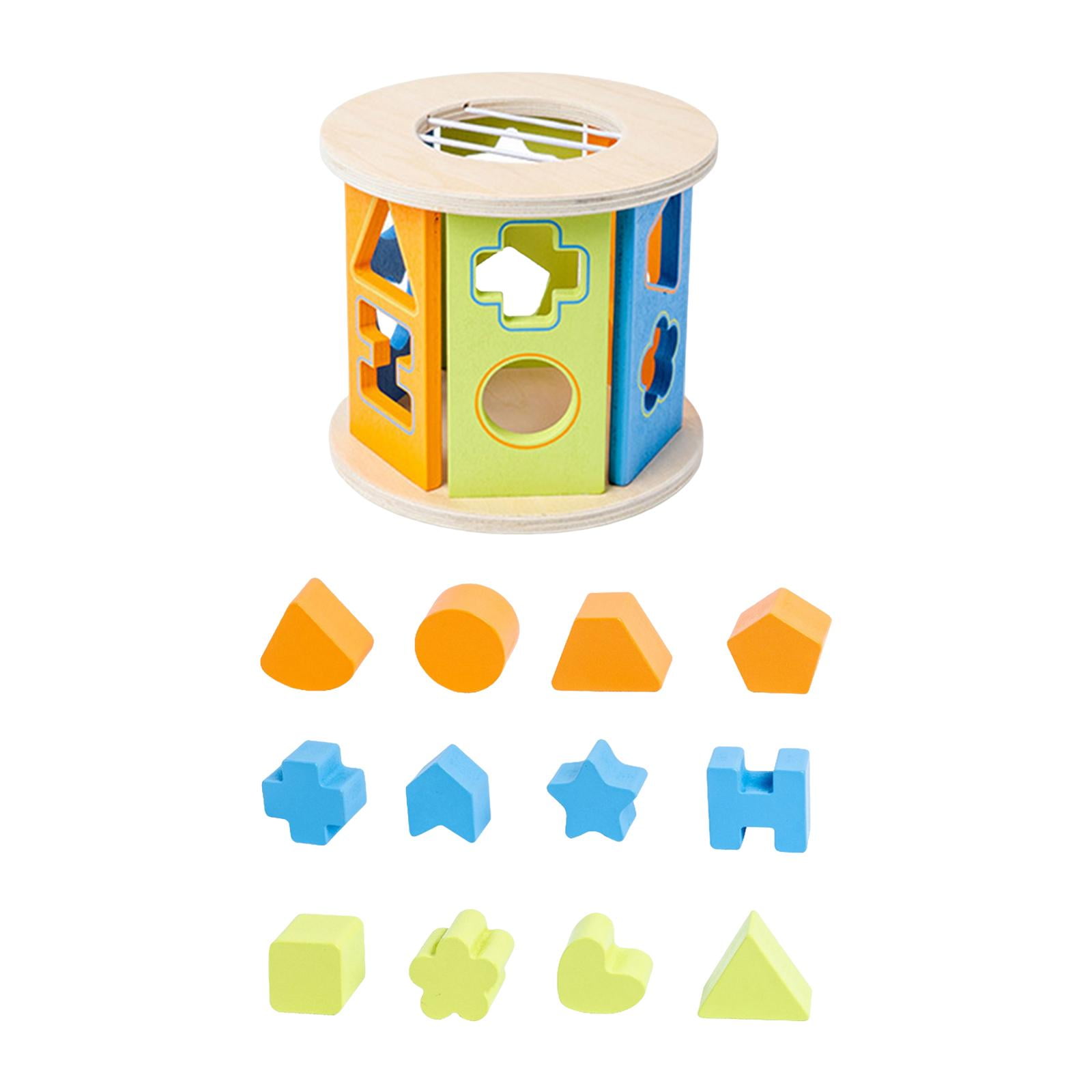 Bothyi - Bloques De Construcción De Actividad De Aprendizaje De Juguete Clasificador De Forma De Madera Para Forma De Geometría Preescolar