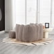 thumbnail image 3 of Soft Bean Bag Chair with High Resilient Foam(Chips)for living room and bedroom,Comfortable Square Lazy Sofa with Footstool, Cover for Adults to Gaming, Reading, and Watching TV, 3 of 3