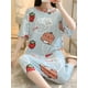 thumbnail image 3 of Cartoon Bear Strawberry Pattern Nightdress, Loose & Comfort Short Sleeve Crew Neck Pajamas Dress, Women's Sleepwear & Dresses, 3 of 3