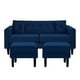 thumbnail image 1 of Sofa New Retro 3c + 2 Pouf Felpa 00 Azul Marino, 1 of 6