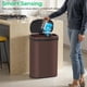 thumbnail image 3 of Bote de basura BestOffice 49L de acero inoxidable automático, marrón, 3 of 7