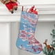 thumbnail image 2 of Flor de Cerezo Tema: Calcetines de Navidad, fino lino blanco para colgar en escaleras y chimenea, decoración navideña para el hogar, regalo de Navidad. 45cm × 32cm, 2 of 5