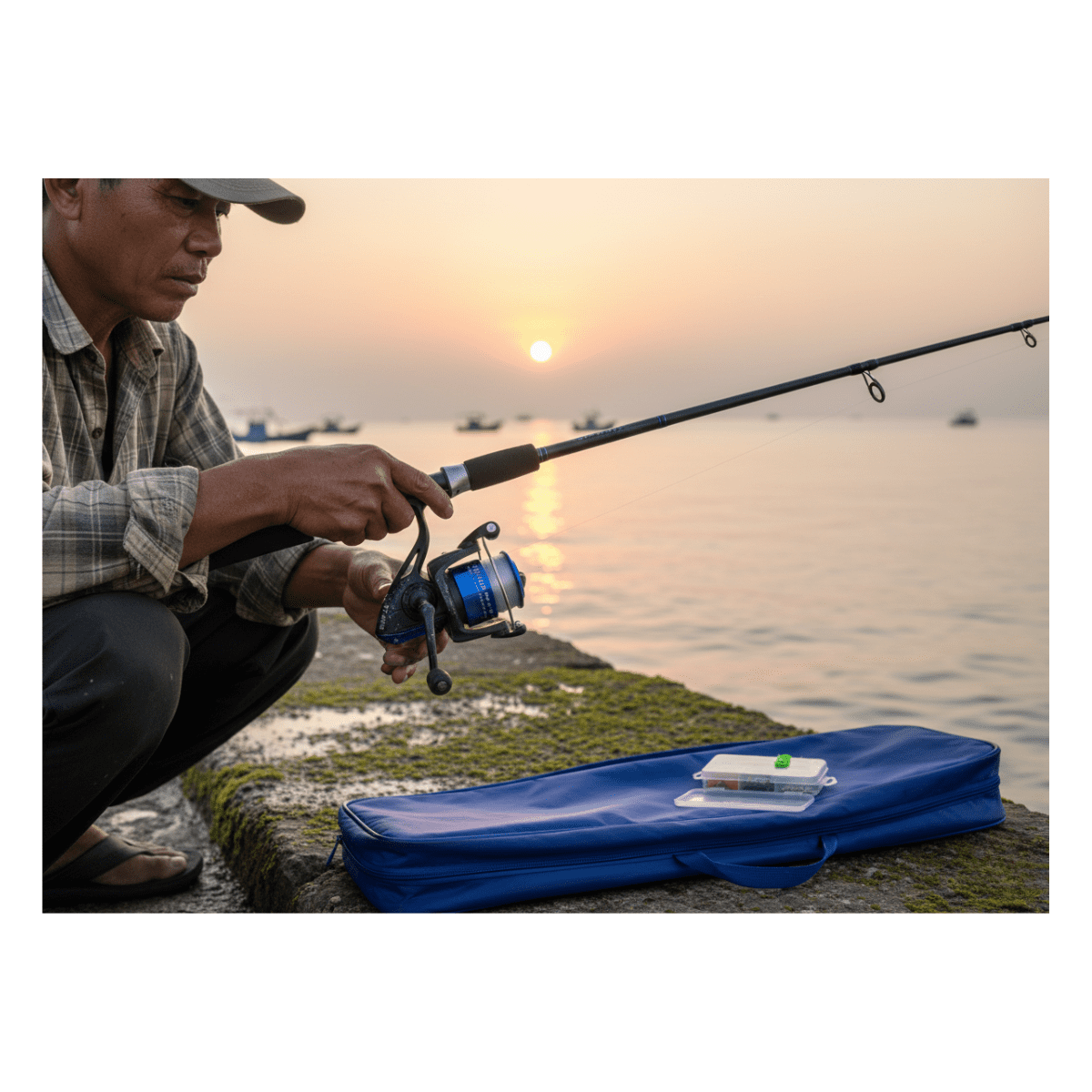 Genérico - Set Pesca Caña De Pescar Telescópica Mosquero Carrete Pesca