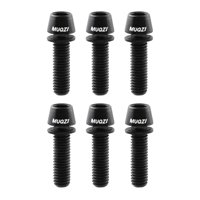 Magideal - Juego De 6 Pernos De Vástago De Bicicleta, Pernos De Vástago De Manillar, Accesorios Prácticos, Piezas Portátiles, Pernos De Freno Para Bicicletas De Negro