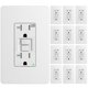 thumbnail image 1 of GFCI Outlet Amico 20A, paquete de 12 con placa de pared blanca con certificación ETL, 1 of 8