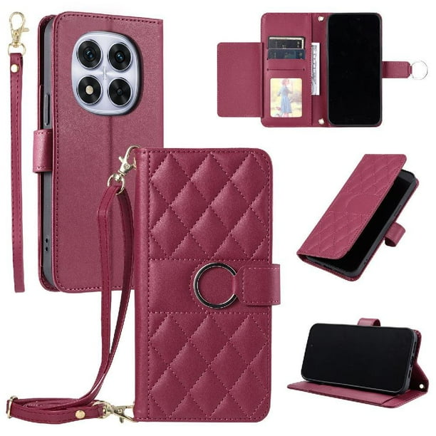 Funda tipo billetera FOXDOCK para Xiaomi Redmi Note 14 Pro 5G – Tapa abatible con correa para mujer