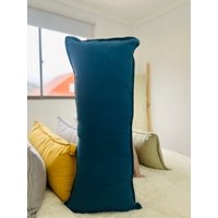 Todo Hogar Santiago De Chile - Cojín Con Detalles Bordados 35X90Cm - Azul