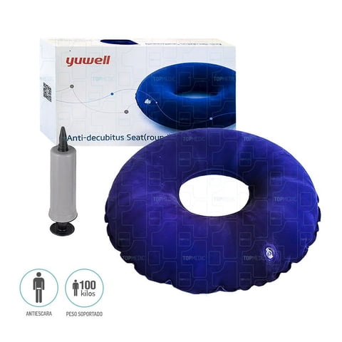 Topmedic - Cojín Picarón Antiescara Inflable Silla De Ruedas