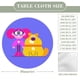 thumbnail image 2 of Maddie + Triggs-theme Fitted Round Tablecloths Elastic Edged Table Covers Waterproof Table Cloth for Kitchen Holiday Party Tables Decor 150cm, 2 of 6