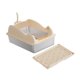 thumbnail image 4 of Caja De Arena Para Mascotas Con Parte Superior Abierta, Suministros Para Mascotas, Bandeja De Arena Para Mascotas Con Parte Superior Abierta Para Gatos De Interior De Color Caqui Con Estera, 4 of 5