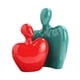 thumbnail image 3 of Amante Estatua Artesanía Apasionado Romántico Para Gabinete De Oficina Regalo De Boda Verde Y Rojo, 3 of 5
