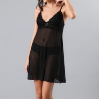 Baby Doll Encaje Flock Con Colaless Flores 33496-2