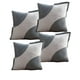 thumbnail image 3 of Set De 4 Fundas De Cojines Diseño Tela Pana Empalmado 45cm X 45 Cm Gris Claro, 3 of 4