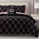 thumbnail image 1 of Juego de ropa de cama Juicy Couture de 8 piezas con logo de cadena negro, 1 of 8