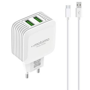 Oem - Pack Motomo Cable Tipo C + Cargador 12W Blanco