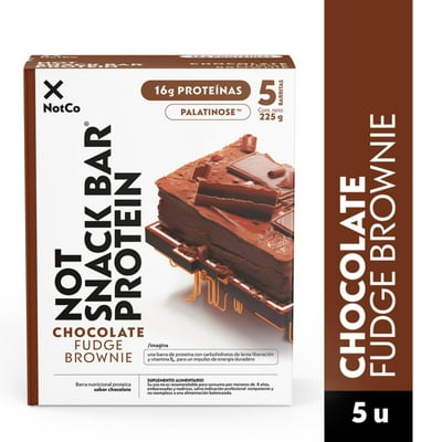 Barra De Proteína Notsnack Brownie Chocolate Caja 225 G Notco