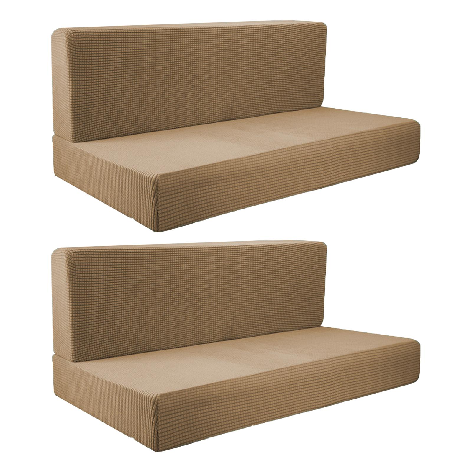 Magideal - 4 Fundas Para Asientos De Vehículos Recreativos, Fundas De Cojín Para Caravanas, Fundas De Cojín Elásticas De Fácil Instalación, Funda De Cojín Para C Marrón