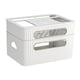 thumbnail image 2 of Enrutador Rack Caja De Gestión De Cables Que Ahorra Espacio Para Sala De Estar Dormitorio Oficina Blanco 2 Niveles, 2 of 3