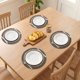 thumbnail image 3 of Juego de 6 manteles individuales tejidos estilo rústico para decoración de mesa de comedor - Interior, lavables, limpiables, manteles de cocina gris oscuro 11.8x11.8 pulgadas, 3 of 5