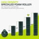 thumbnail image 2 of Rodillo de espuma ProSourceFit de alta densidad, 60 cm, firme, negro y verde, 2 of 6