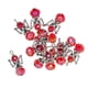 thumbnail image 2 of 12 piezas de ala de ángel tibetano de plata encantos colgante cristal rojo, 2 of 5