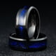 thumbnail image 1 of Anillo de Carburo de Tungsteno Stellar Blue Talla 9 USA Hombre, 1 of 3
