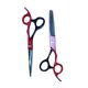 thumbnail image 3 of Set de Tijeras para el Cabello ng-ps006 Wmark Rojo con Negro, 3 of 3