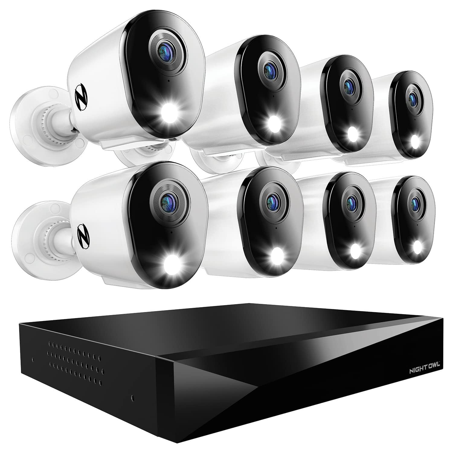 Sistema De Cámara De Seguridad Night Owl 12 Canales Dvr 2k Hd 8 Con Cable